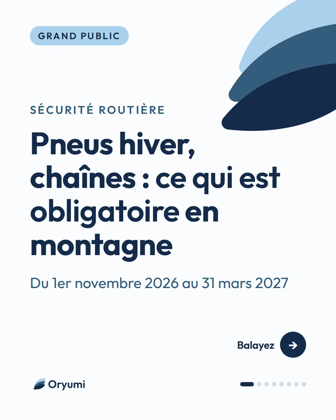 Sécurité routière. Pneus hiver, chaînes : ce qui est obligatoire en montagne. Du 1er novembre 2026 au 31 mars 2027